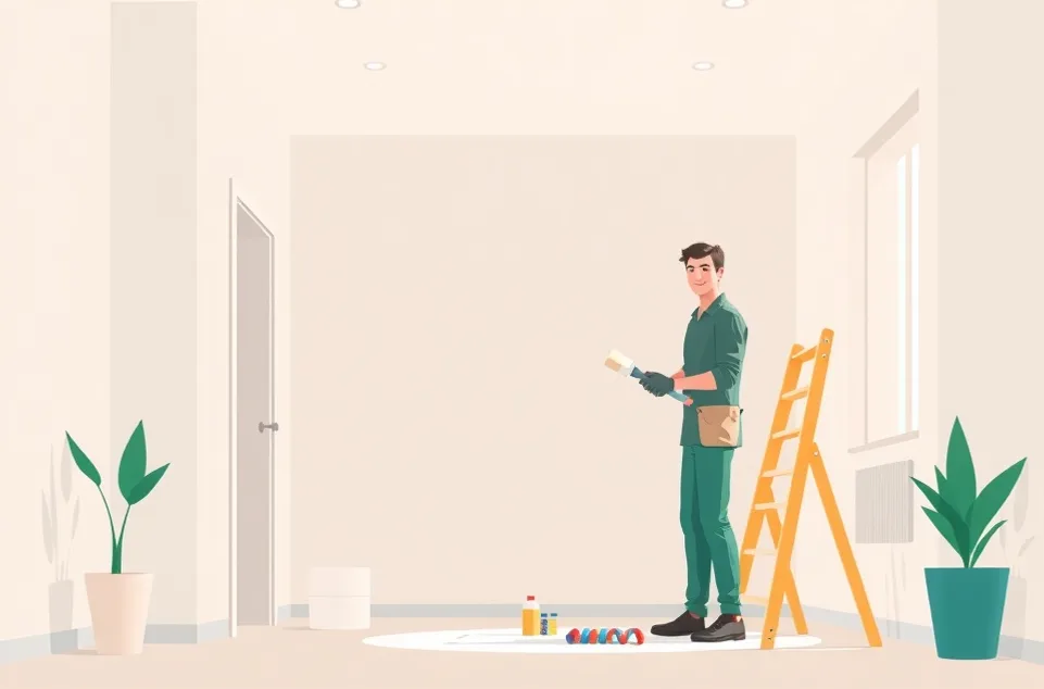 Intérieur rénové après travaux de peinture à Blain