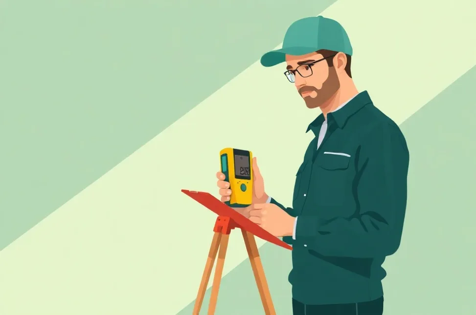 Artisan mesurant une pièce pour établir un devis de peinture à Blain
