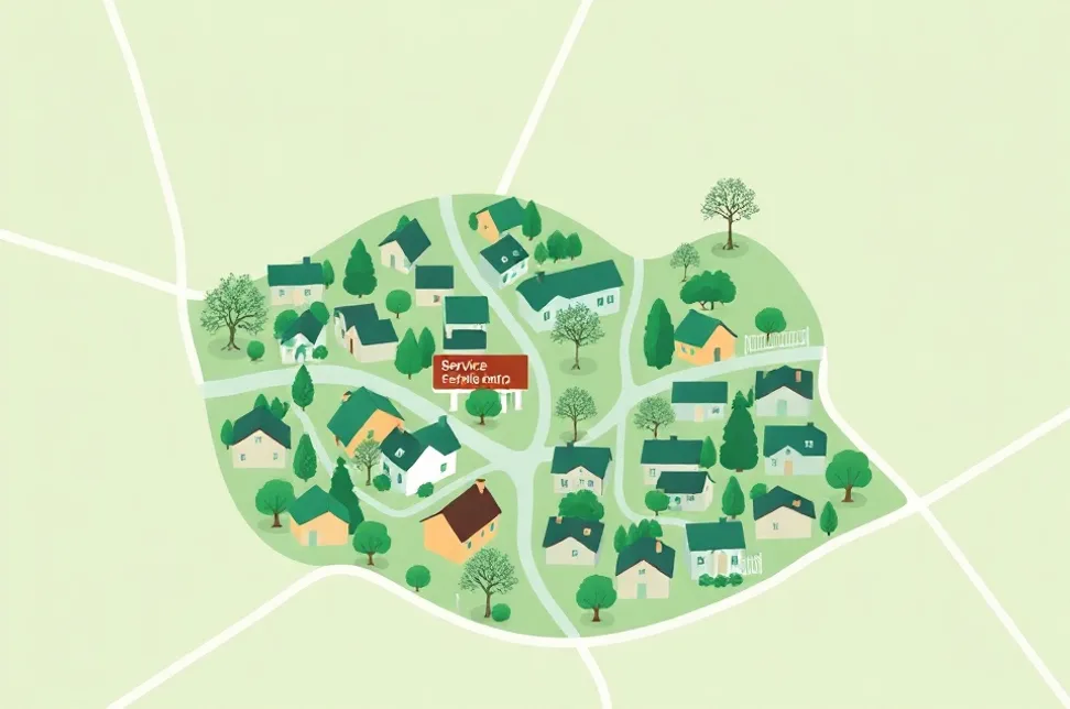 Carte du secteur d'intervention autour de Blain (44130)